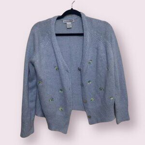 ⭐️ Knit Floral Embroidered Flower Boho Hipster Hippie Classy Cardigan Sweater